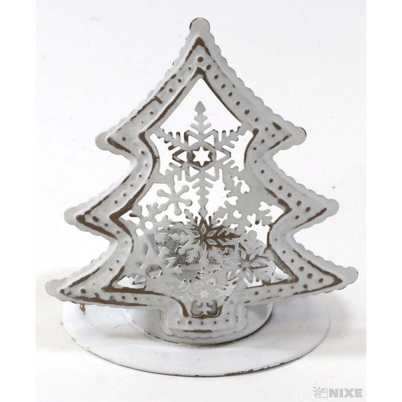 SVÍCEN STROMEČEK 08x09cm*BÍLÁ