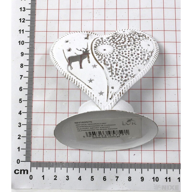 SVÍCEN SRDCE 08x09cm*BÍLÁ