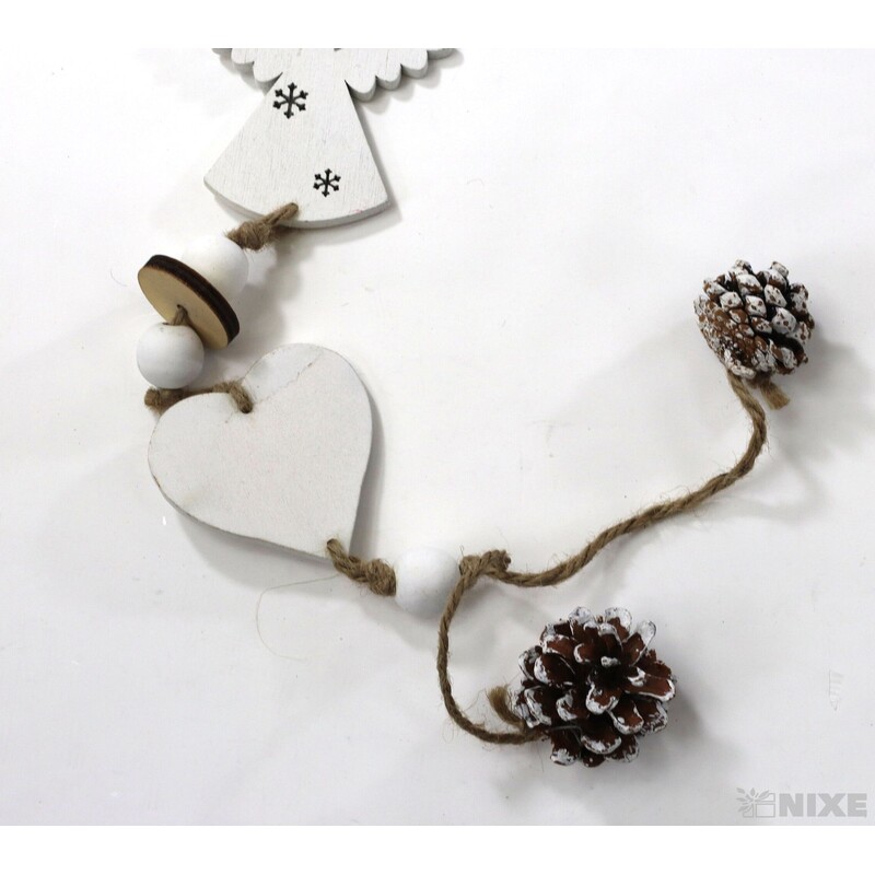 GIRLANDA VÁNOCE 80cm*BÍLÁ