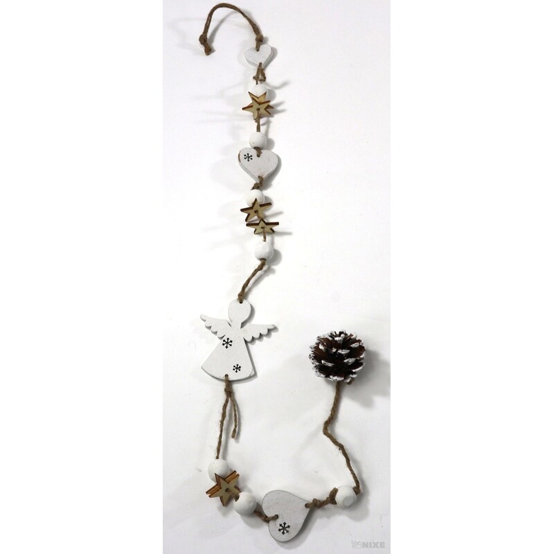 GIRLANDA VÁNOCE 90cm*BÍLÁ