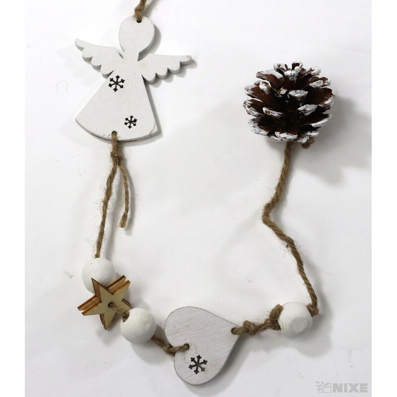 GIRLANDA VÁNOCE 90cm*BÍLÁ