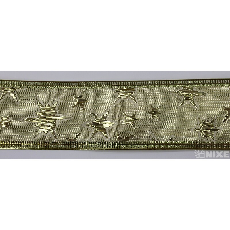 STUHA JUTA HVĚZDY 4cmx7yd*ZLATÁ