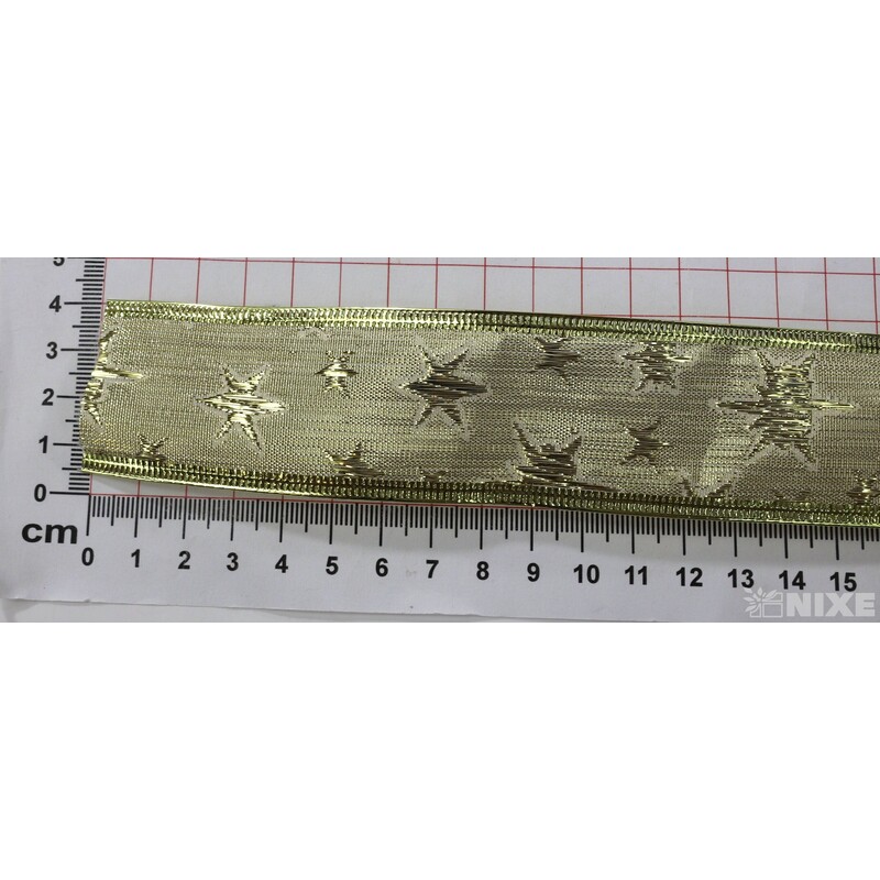 STUHA JUTA HVĚZDY 4cmx7yd*ZLATÁ