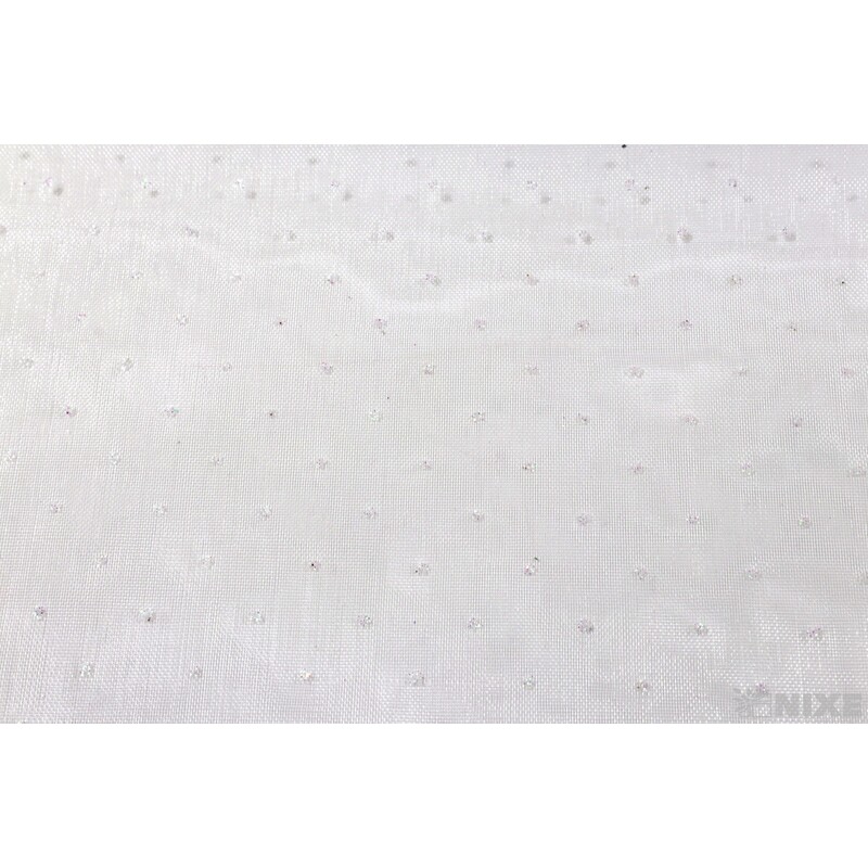 ORGANZA GLITR 22 36cmx5yd*BÍLÁ