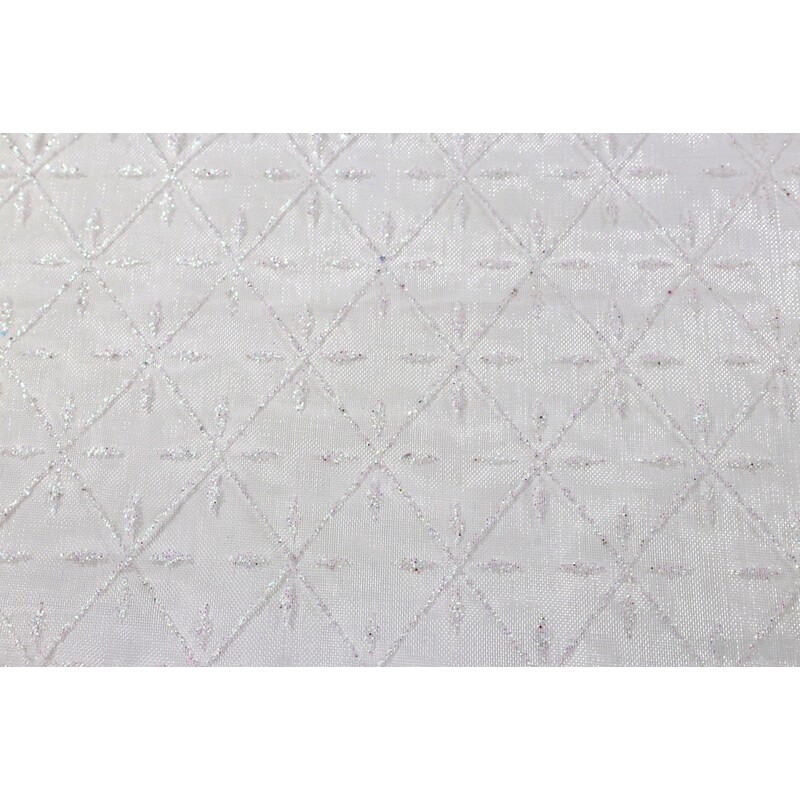 ORGANZA GLITR 24 36cmx5yd*BÍLÁ