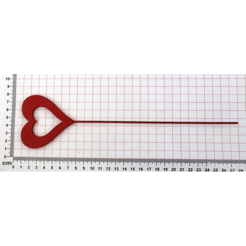 ZÁPICH SRDCE 6,8x26cm 10ks*ČERVENÁ