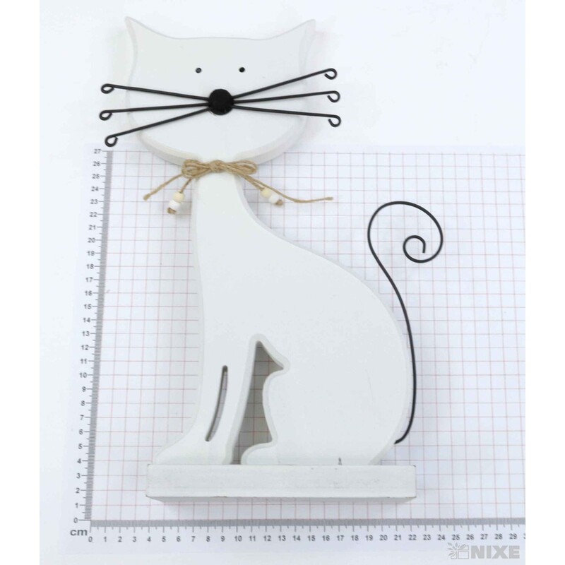 KOČKA 36x14cm*BÍLÁ