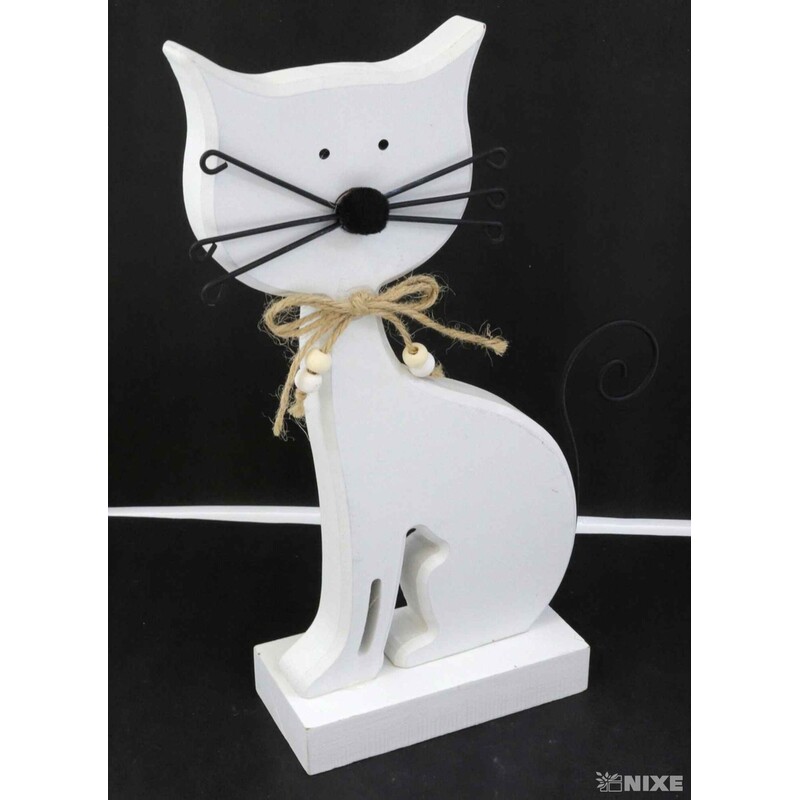 KOČKA 25x10cm*BÍLÁ V+