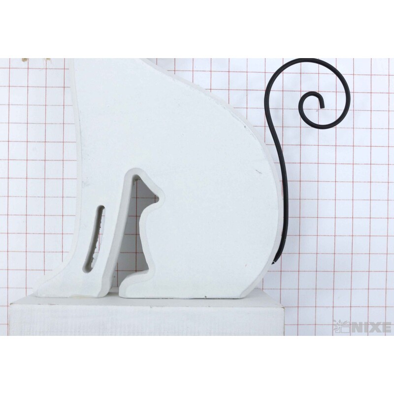 KOČKA 25x10cm*BÍLÁ V+