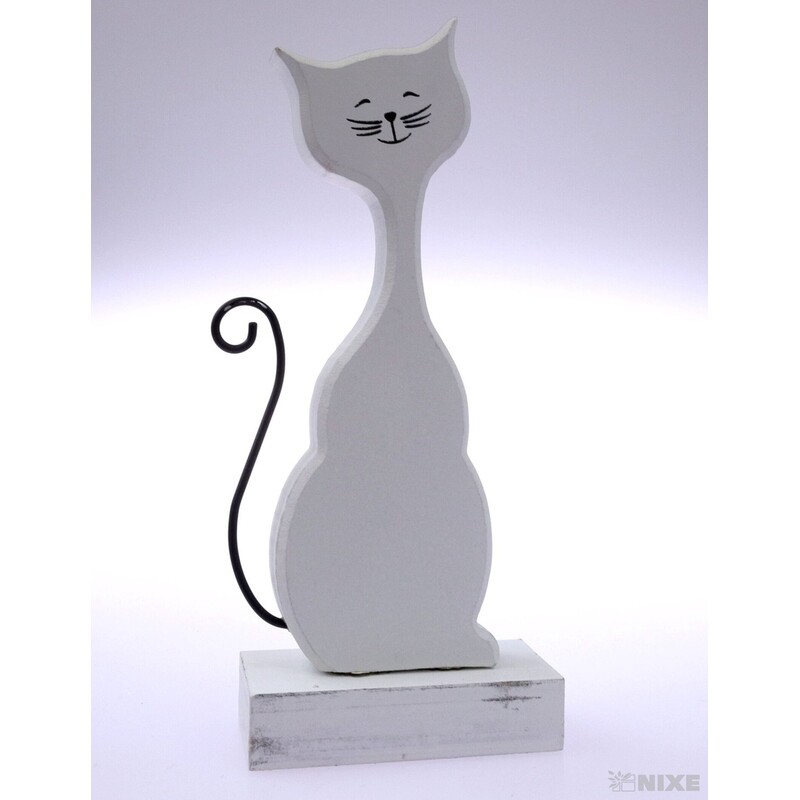 KOČKA 19,5x7cm*BÍLÁ V+