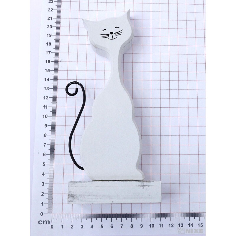 KOČKA 19,5x7cm*BÍLÁ V+