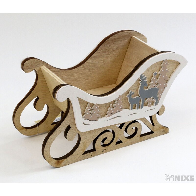 SÁŇKY DŘEVO 07x10x7cm*