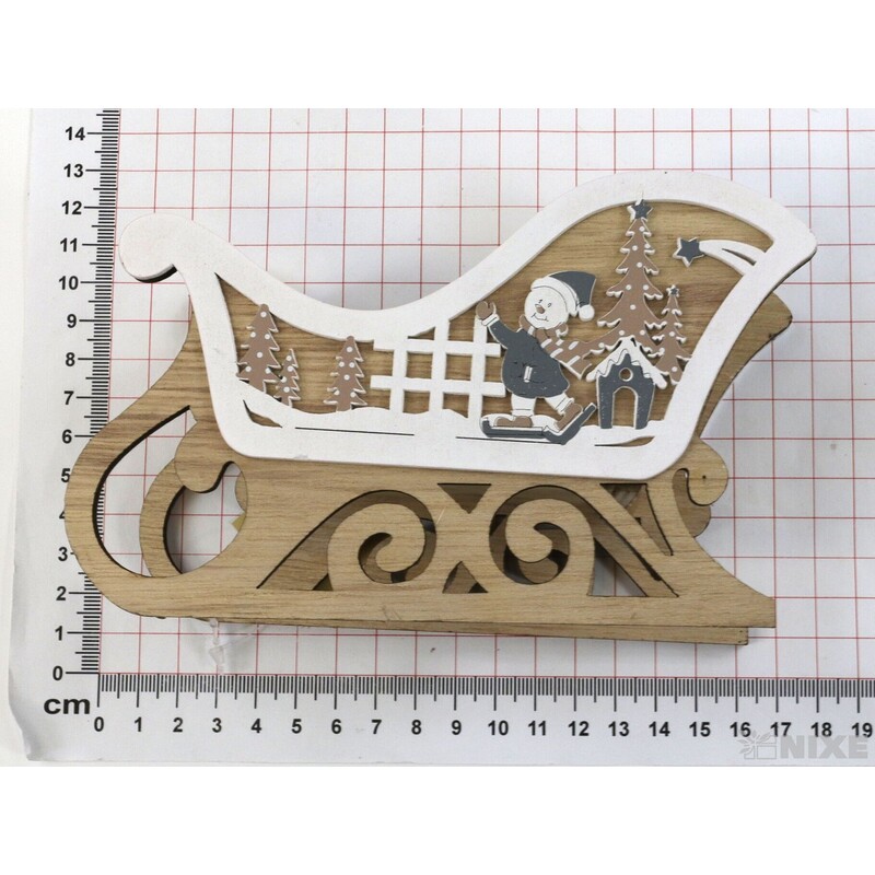 SÁŇKY DŘEVO 07x10x7cm*