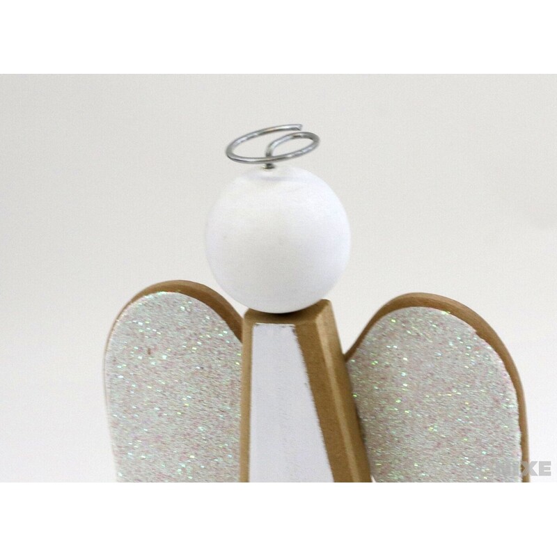 ANDĚL DŘEVO 09x25x2cm*BÍLÁ