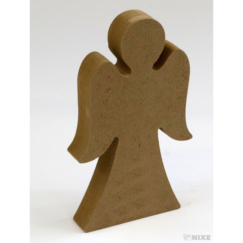 ANDĚL DŘEVO 08x15x2cm*BÍLÁ