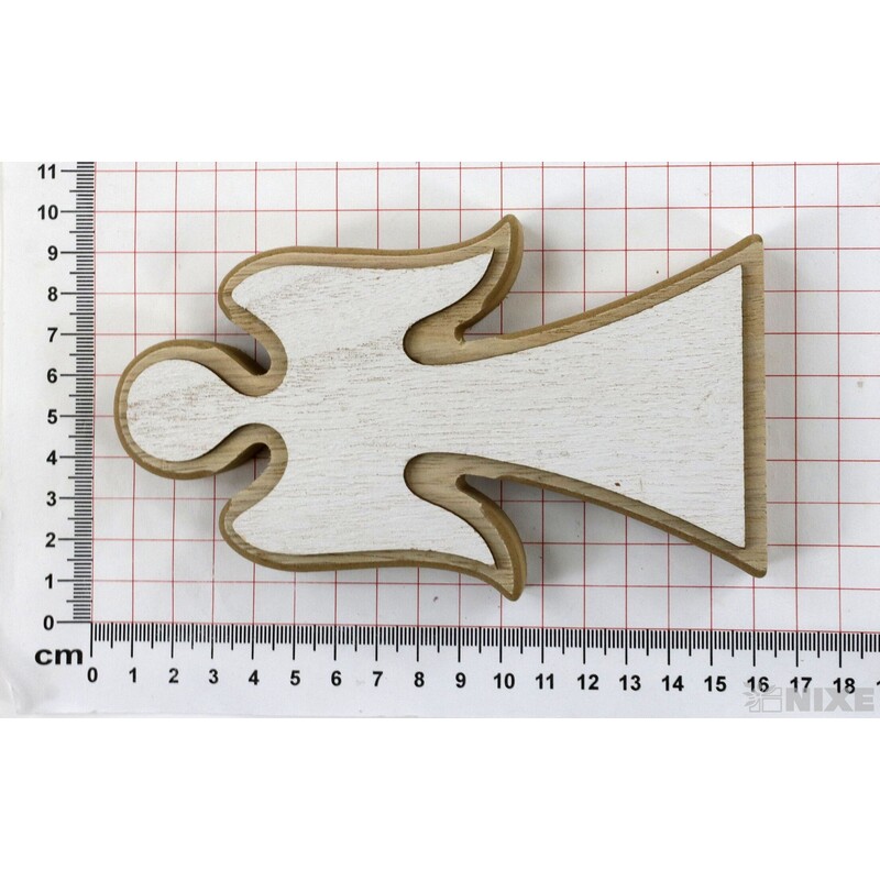 ANDĚL DŘEVO 08x15x2cm*BÍLÁ