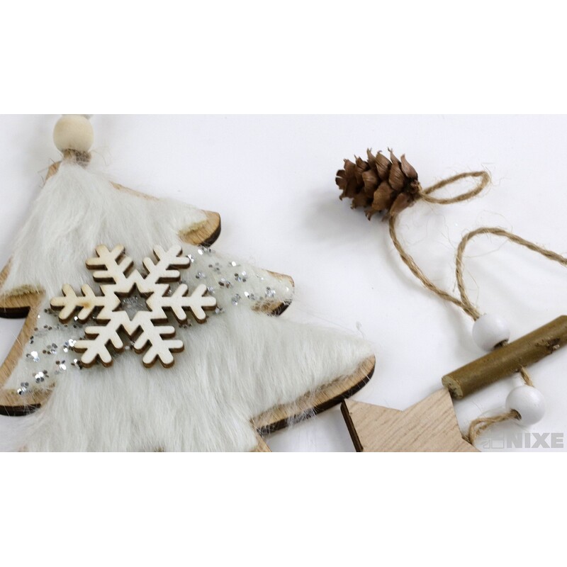 ZÁVĚS STROMEK D 10x11cm*BÍLÁ