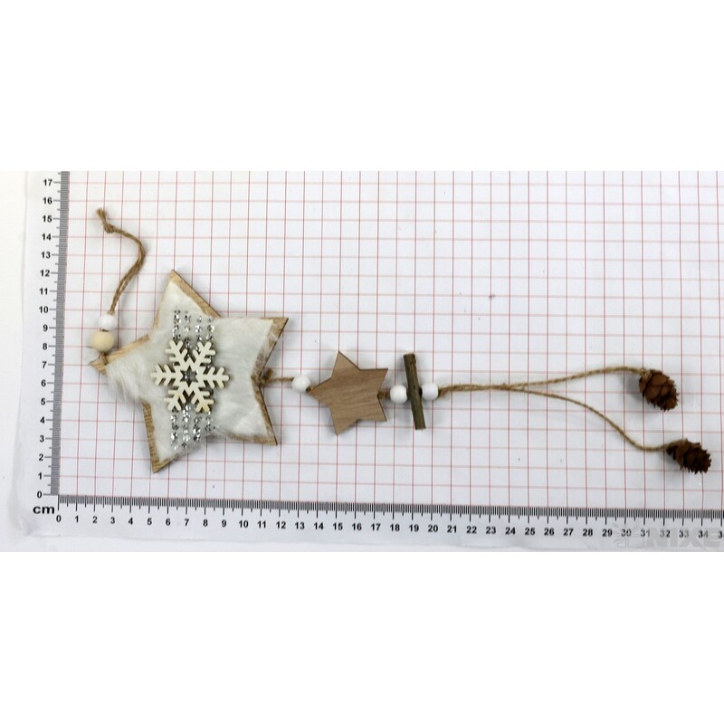 ZÁVĚS HVĚZDA D 11cm*BÍLÁ