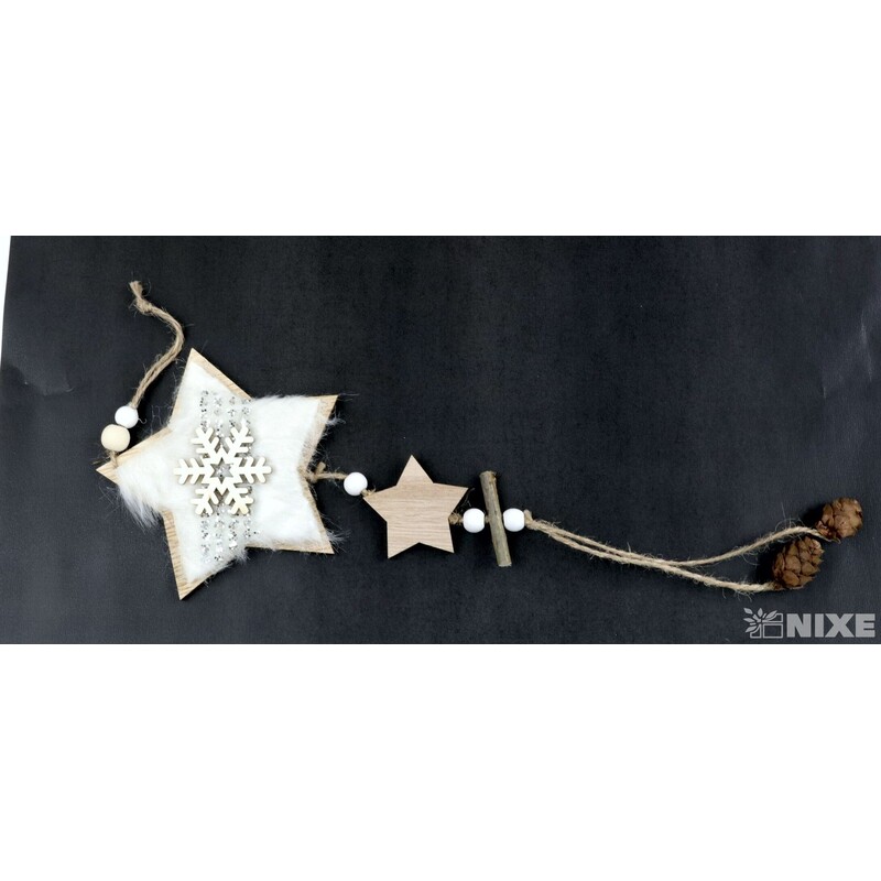 ZÁVĚS HVĚZDA D 11cm*BÍLÁ