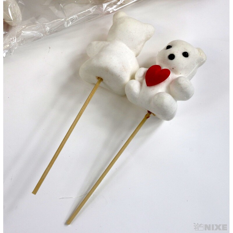 ZÁPICH MEDVÍDEK 12ks 7x18cm*BÍLÁ