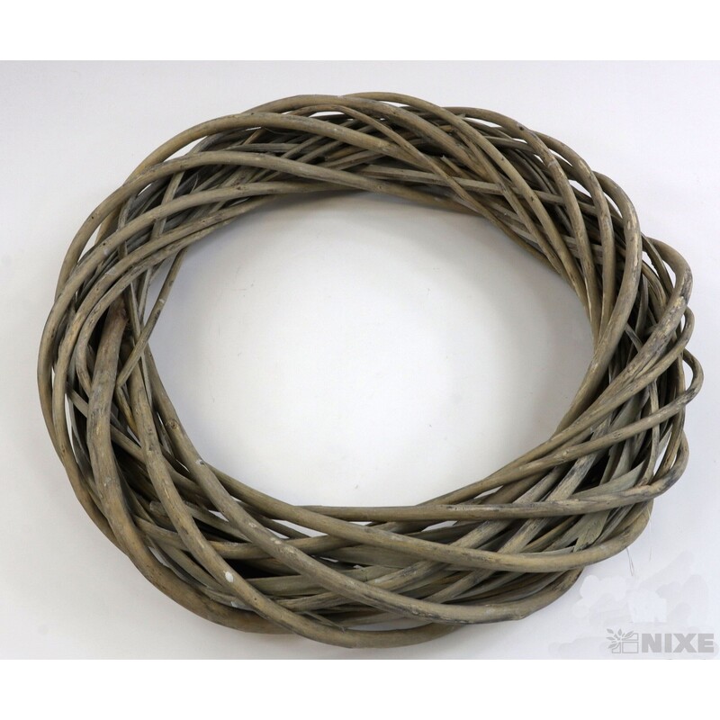 VĚNEC PROUTĚNÝ 35cm*ŠEDÁ