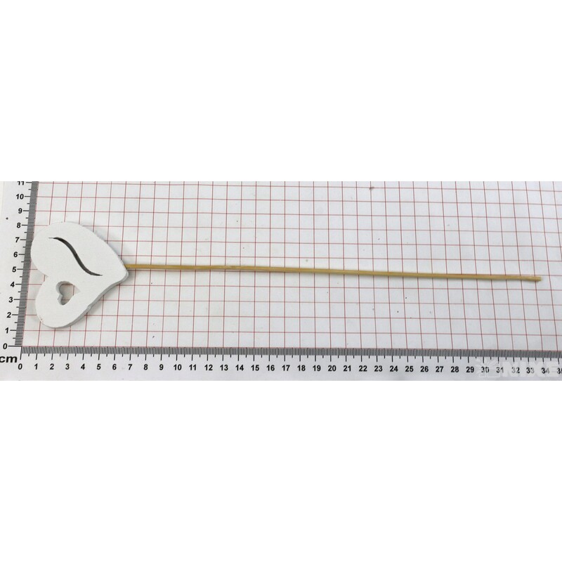 ZÁPICH D SRDCE 10ks 7x34cm*BÍLÁ