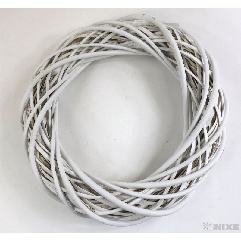 VĚNEC PROUTĚNÝ 35cm*BÍLÁ