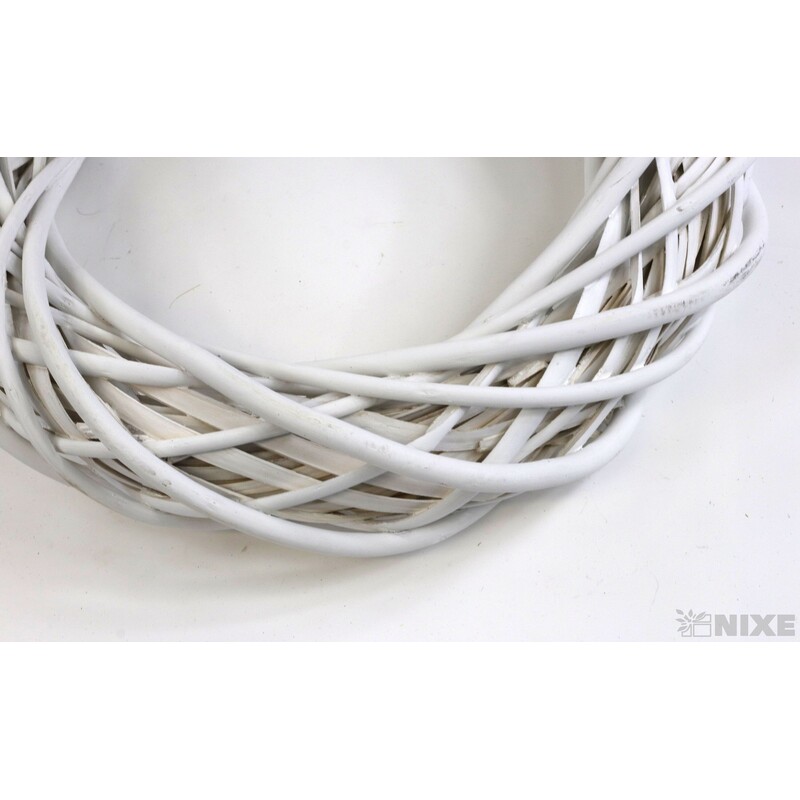 VĚNEC PROUTĚNÝ 35cm*BÍLÁ