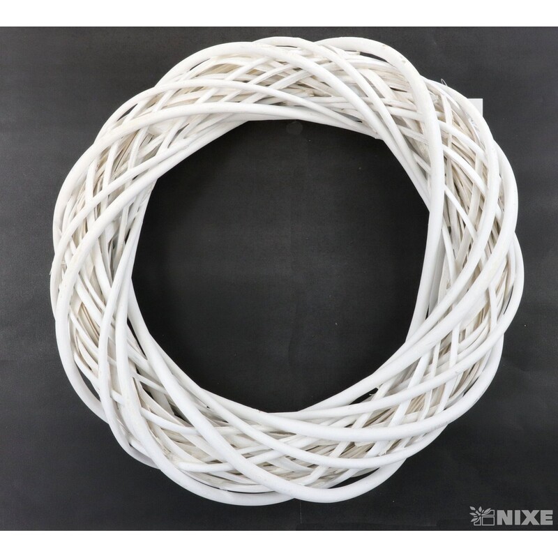 VĚNEC PROUTĚNÝ 35cm*BÍLÁ