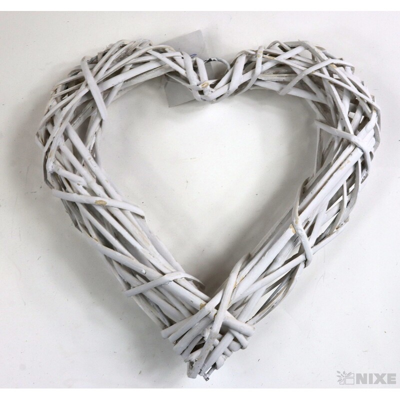 ZÁVĚS SRDCE 24cm*BÍLÁ