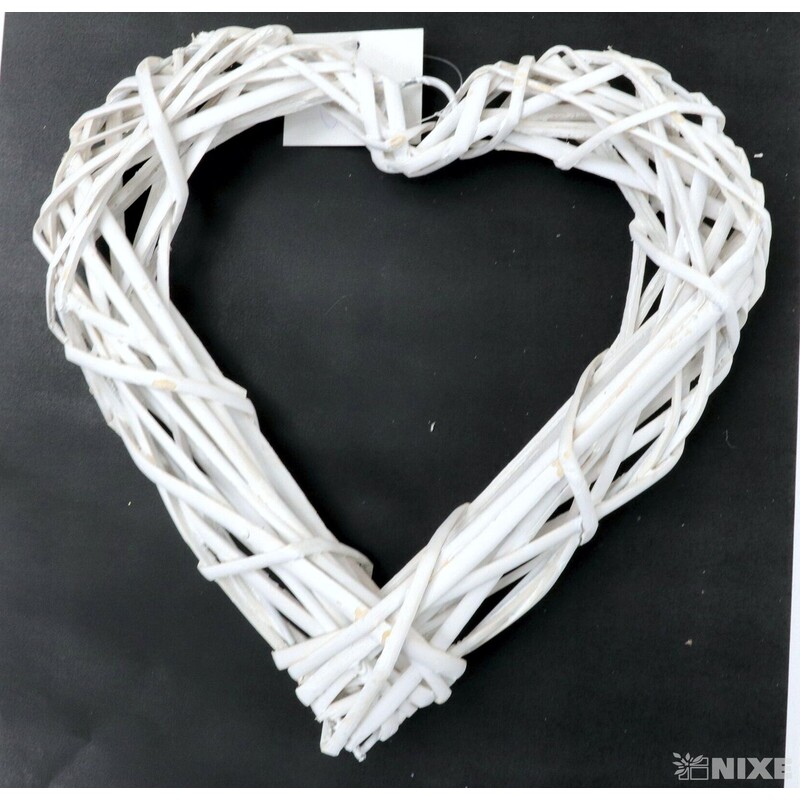 ZÁVĚS SRDCE 24cm*BÍLÁ