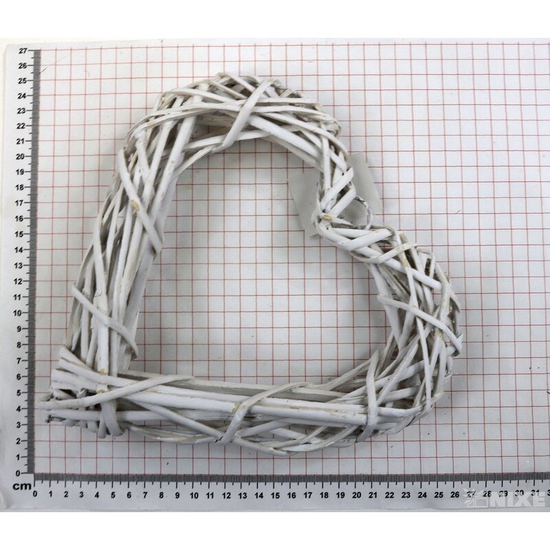 ZÁVĚS SRDCE 24cm*BÍLÁ