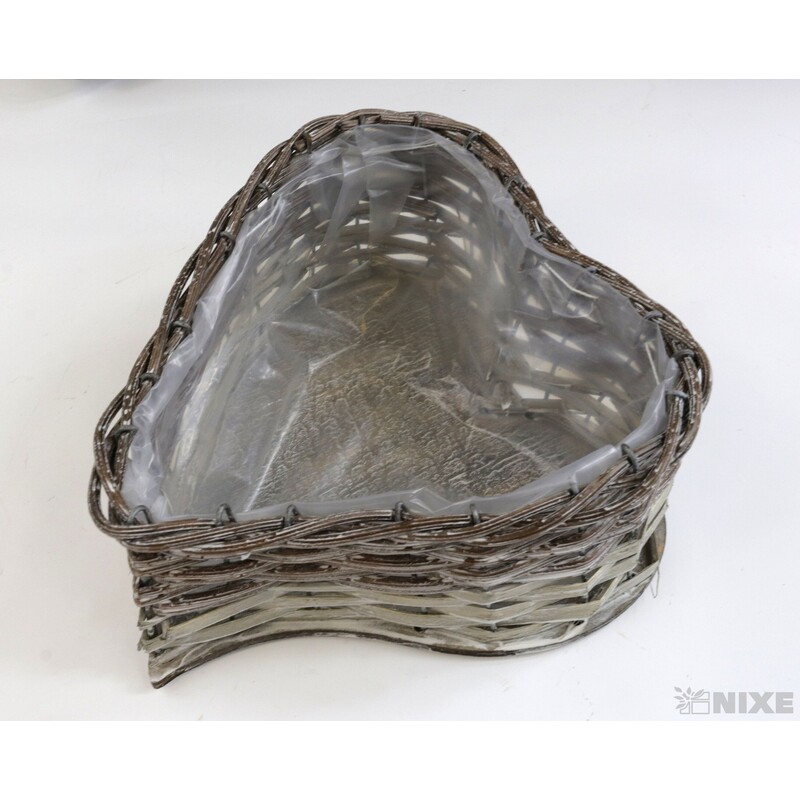 OBAL SRDCE 31x30x12cm 24x25x9 18x18x8*PŘÍRODNÍ