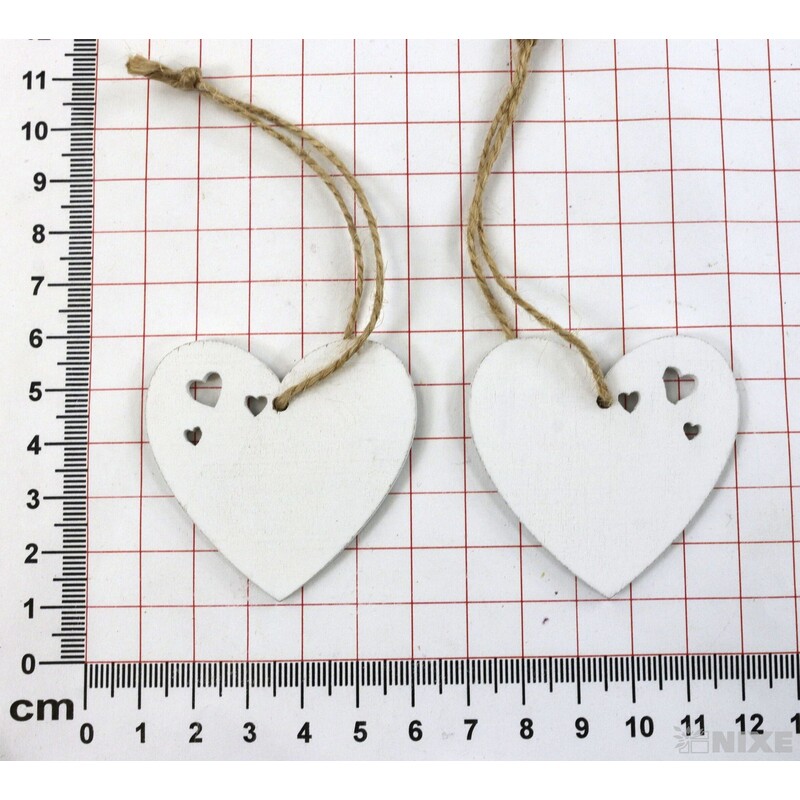 SRDCE 5cm 10ks*BÍLÁ