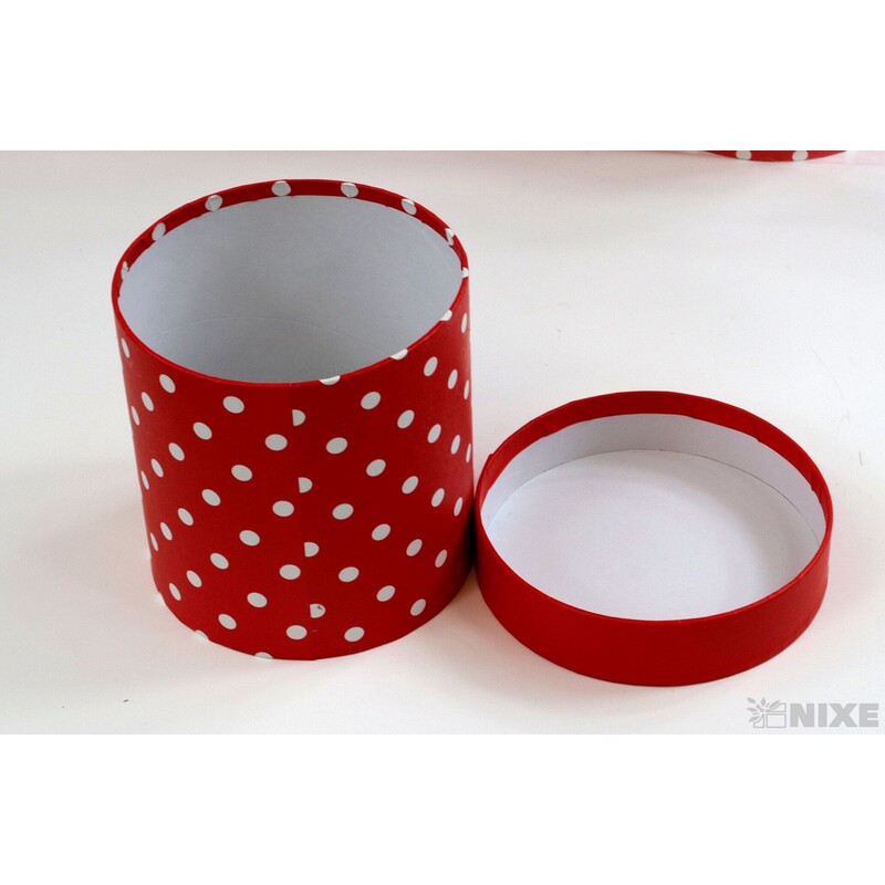 KVĚTINOVÝ BOX PUNTÍK 5ks pr. 12x12cm*ČERVENÁ