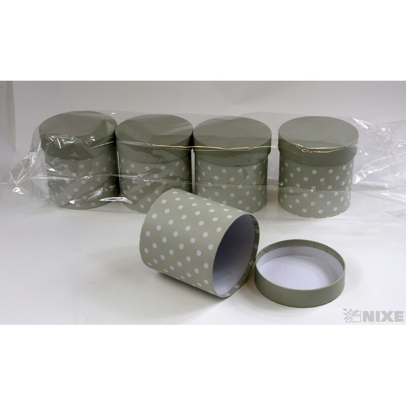 KVĚTINOVÝ BOX PUNTÍK 5ks pr. 12x12cm*ŠEDÁ