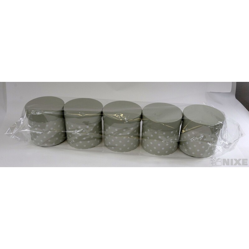 KVĚTINOVÝ BOX PUNTÍK 5ks pr. 12x12cm*ŠEDÁ