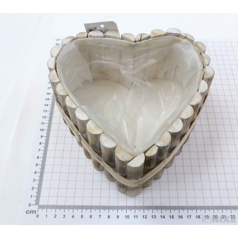 OBAL SRDCE 19x10cm*PŘÍRODNÍ