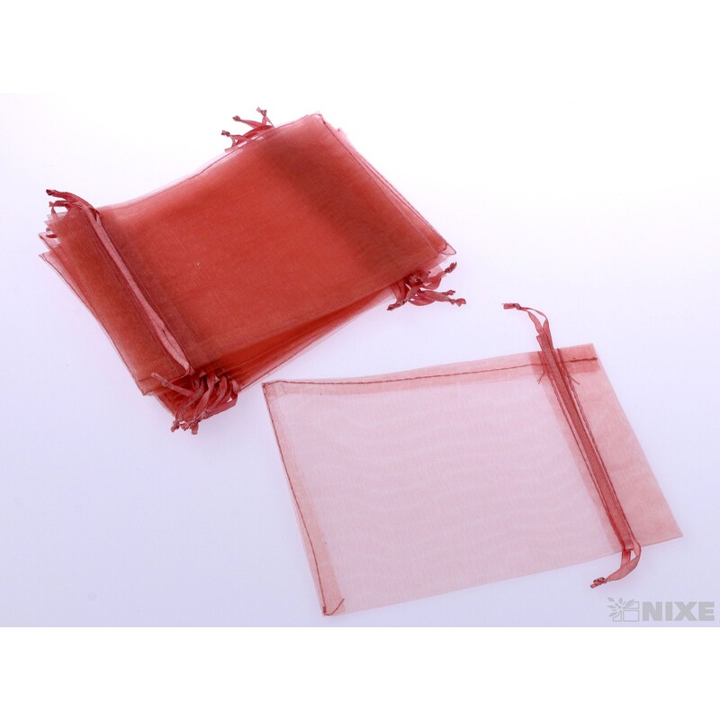 SÁČEK ORGANZA 12x17cm*STARORŮŽOVÁ