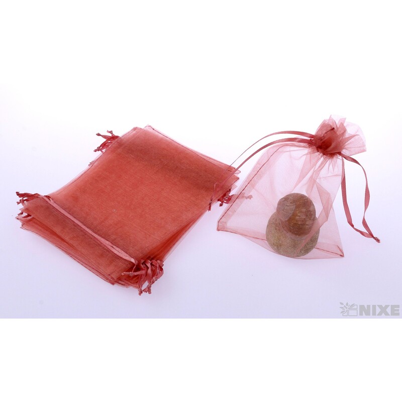 SÁČEK ORGANZA 12x17cm*STARORŮŽOVÁ