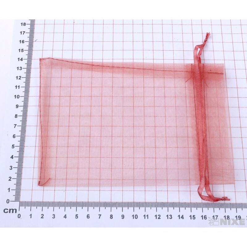 SÁČEK ORGANZA 12x17cm*STARORŮŽOVÁ