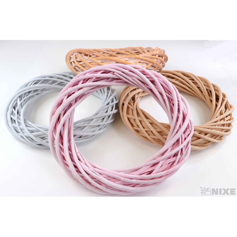 VĚNEC PROUTĚNÝ 35cm*MIX BAREV