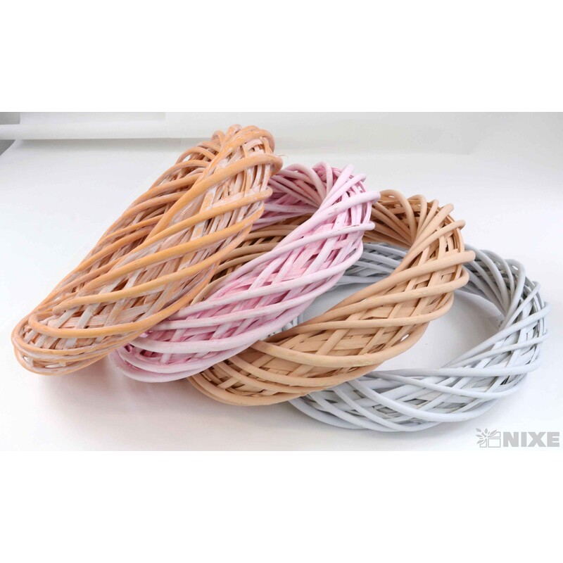 VĚNEC PROUTĚNÝ 35cm*MIX BAREV