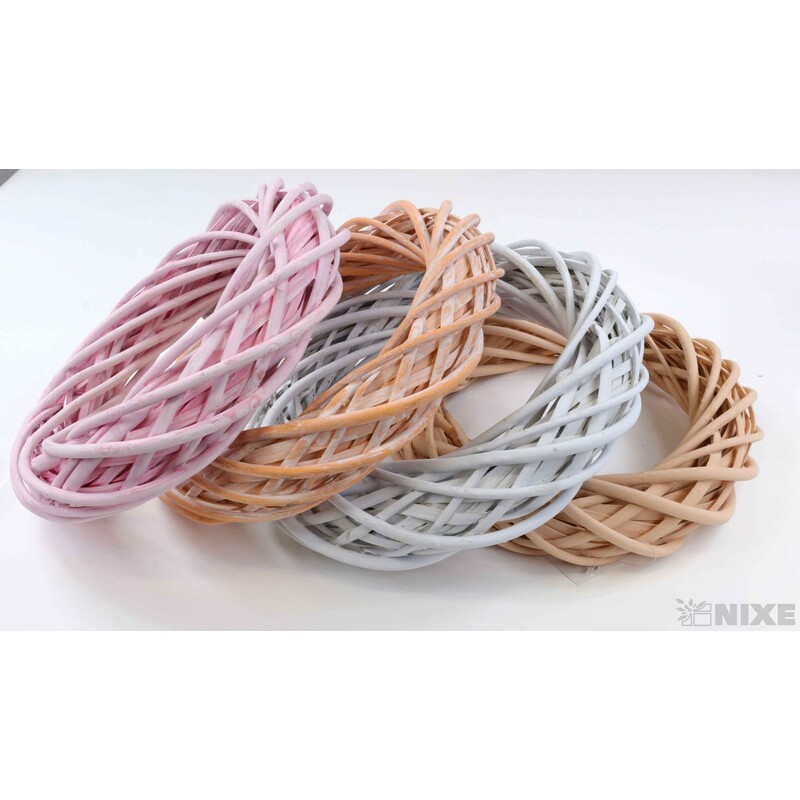 VĚNEC PROUTĚNÝ 30cm*MIX BAREV