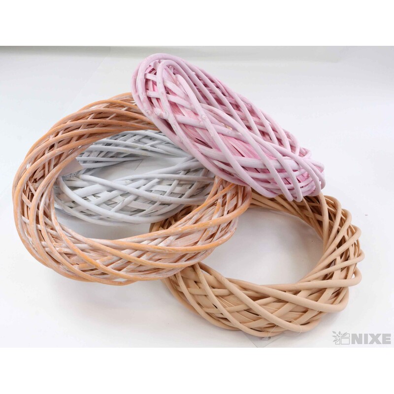 VĚNEC PROUTĚNÝ 30cm*MIX BAREV