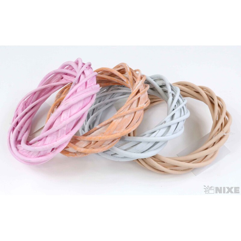 VĚNEC PROUTĚNÝ 15cm*MIX BAREV