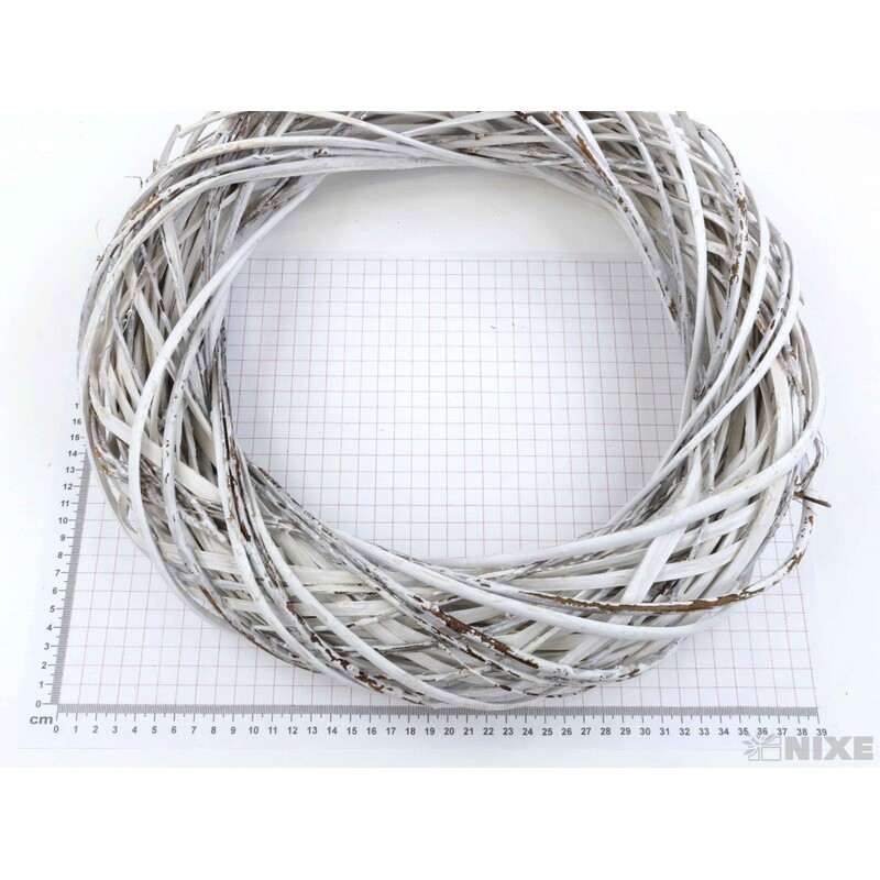 VĚNEC PROUTĚNÝ 38cm*BÍLÁ