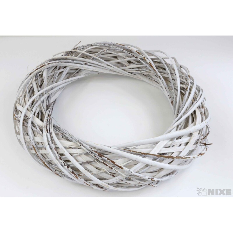 VĚNEC PROUTĚNÝ 38cm*BÍLÁ