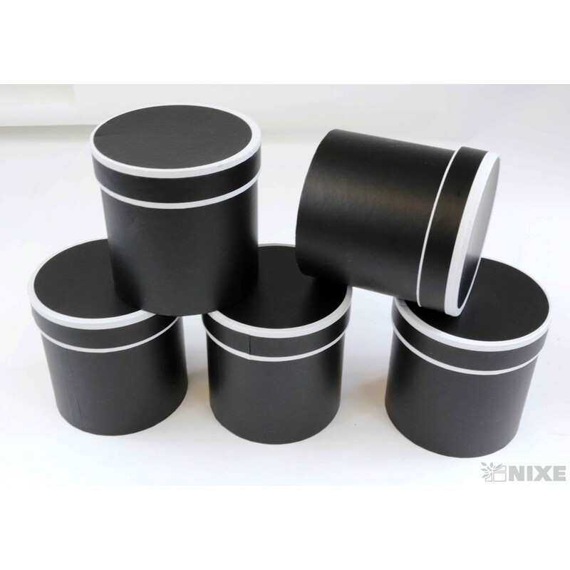 KVĚTINOVÝ BOX 5ks pr. 12x12cm*ČERNÁ