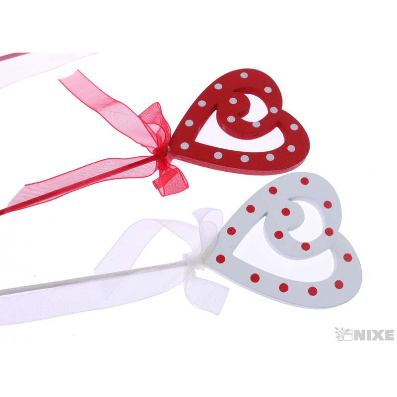 ZÁPICH SRDCE 8x28cm 16ks*MIX BAREV